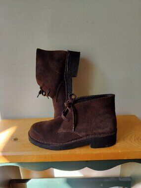 Clark's Chocolate Brown Suede Boots